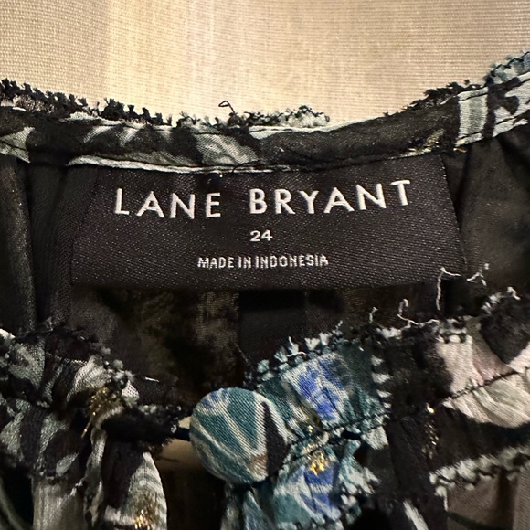 COPY - Lane Bryant Lurex Ruffle-Trim Notch-Neck Mini Dress - Picture 2 of 6